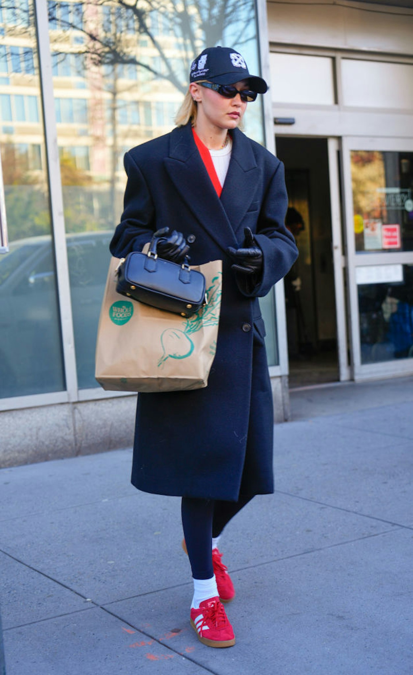 Gigi Hadid wearing a cap