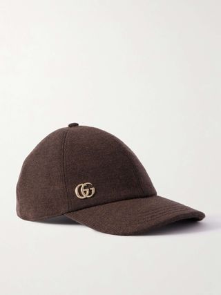 Yasmine Embellished Wool Baseball Cap