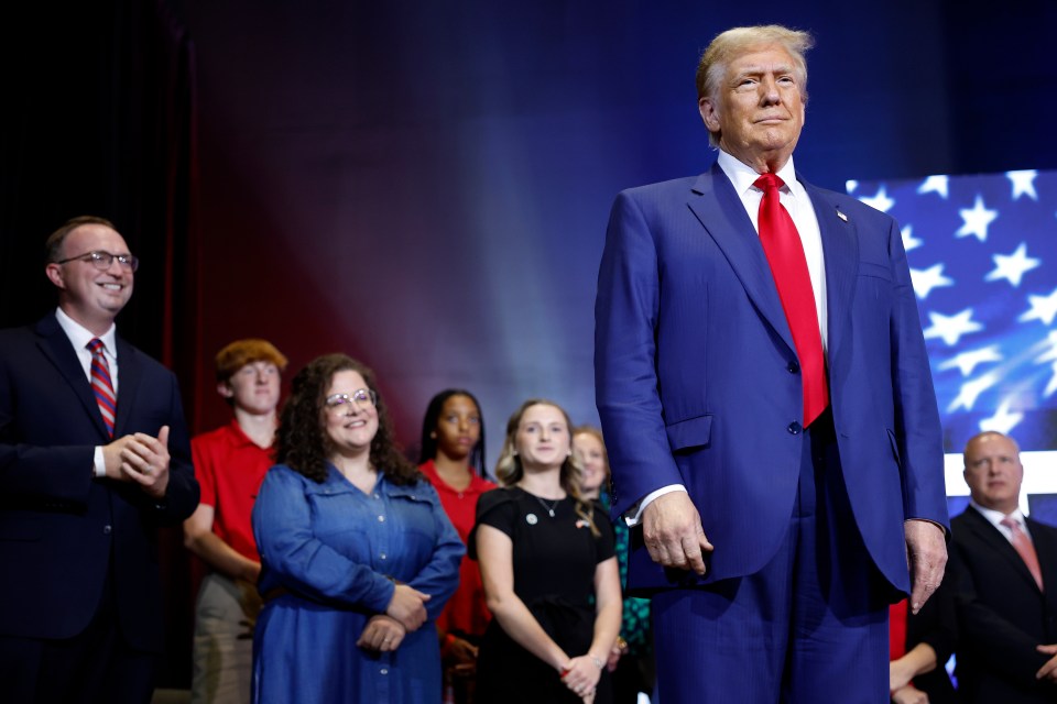 Trump's hair is commonly seen puffed up at the sides and top