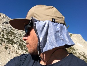 Using a &quot;buff-like&quot; headband as a sun hat.